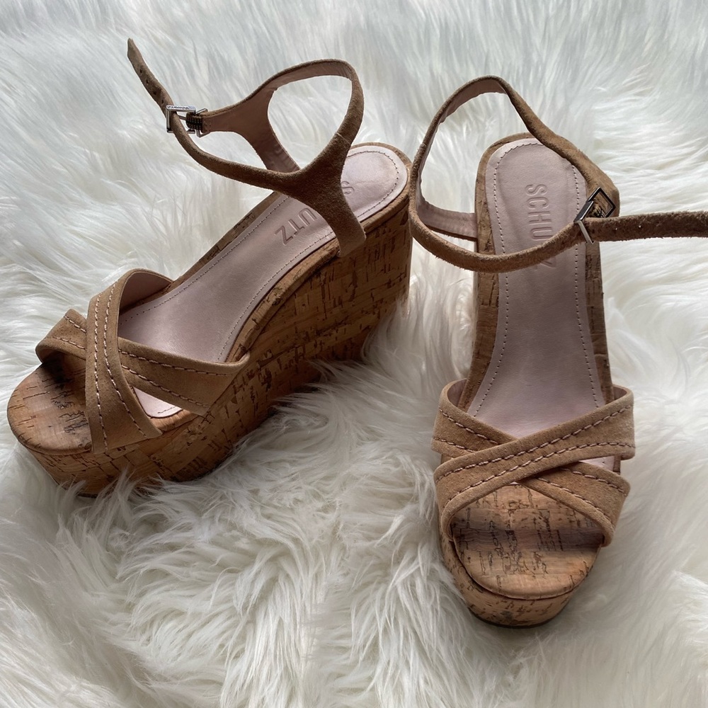 SCHUTZ Cork Platform Sandals